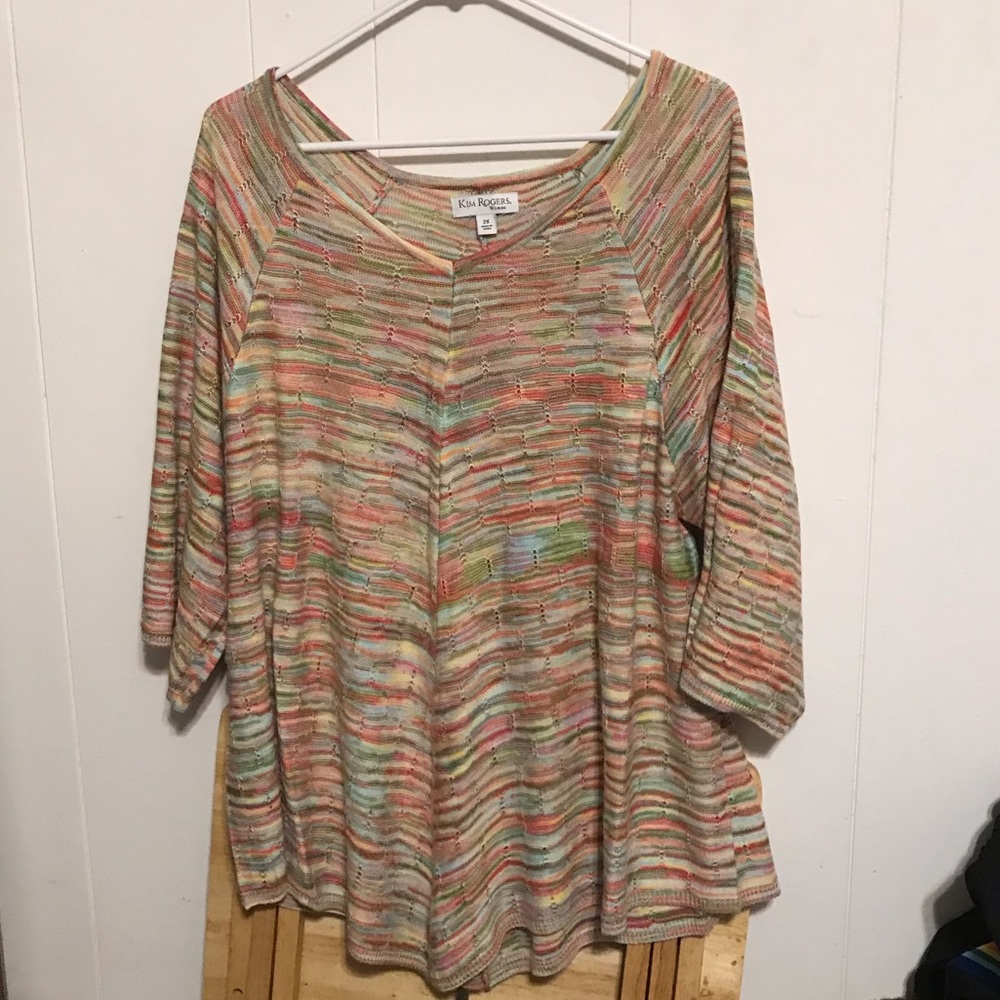 Pastel Rainbow Space Dye Sweater